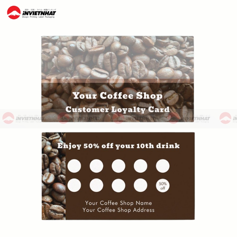 card visit quan cafe tich diem