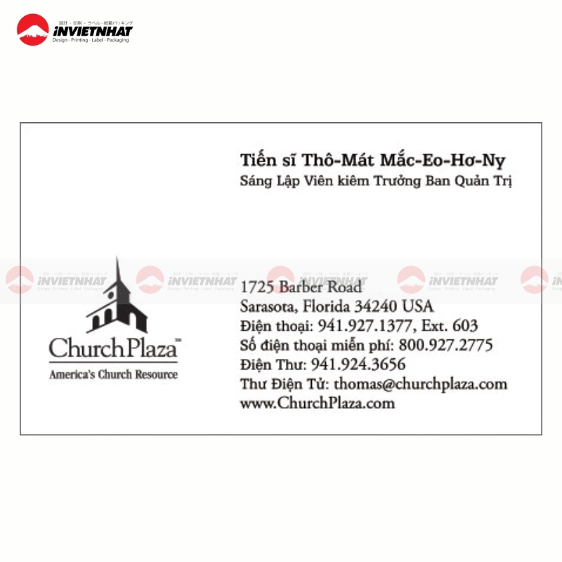 card visit song ngu Anh Viet