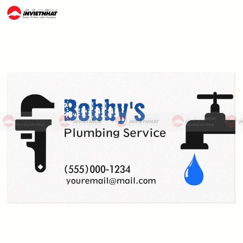 danh thiep bieu tuong voi nuoc va giot nuoc