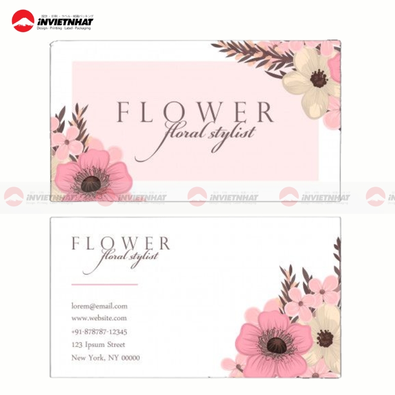 danh thiep hoa phong cach Vintage