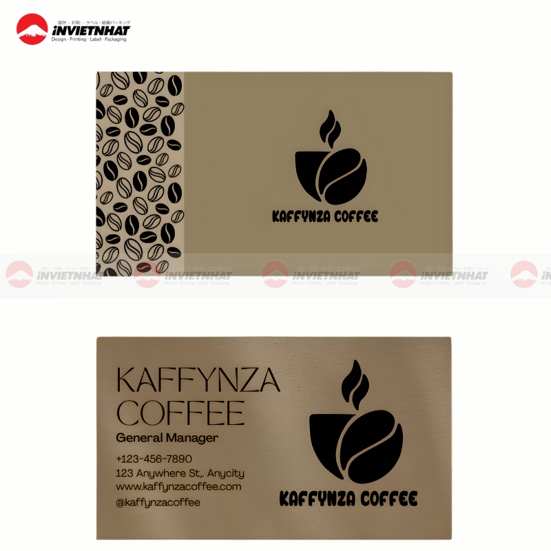 danh thiep hoa tiet hat ca phe