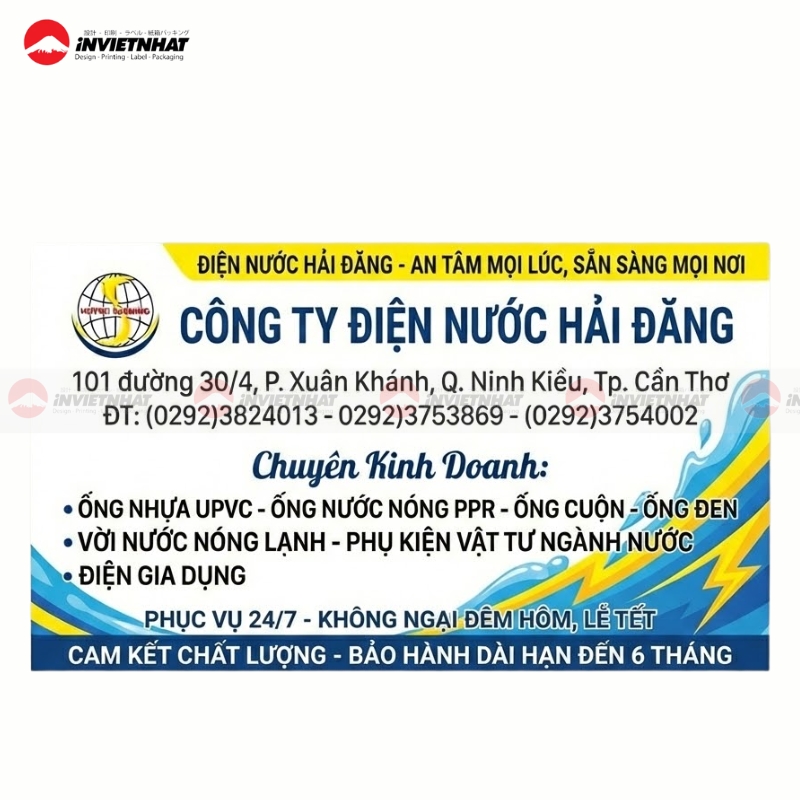 danh thiep may bom va ong nuoc