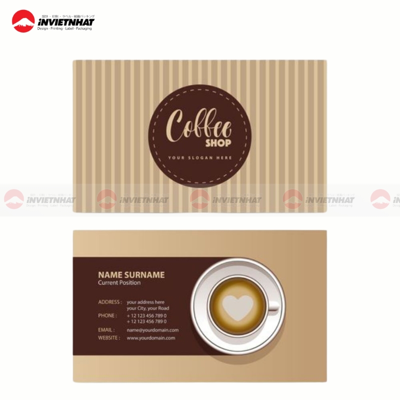 danh thiep quan cafe phong cach Vintage