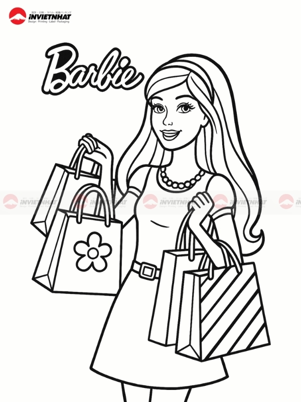 hinh to mau cong chua barbie