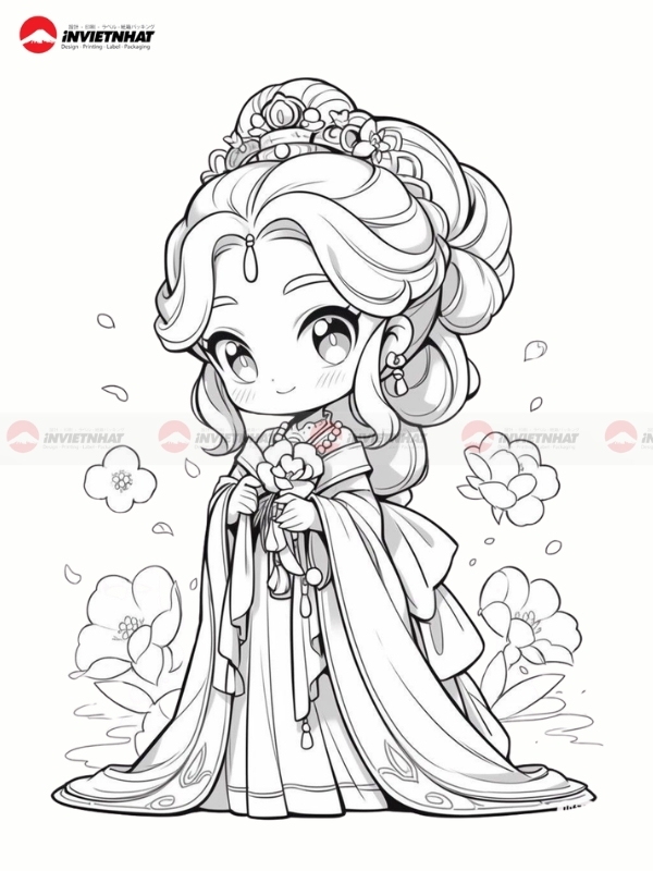 hinh to mau cong chua