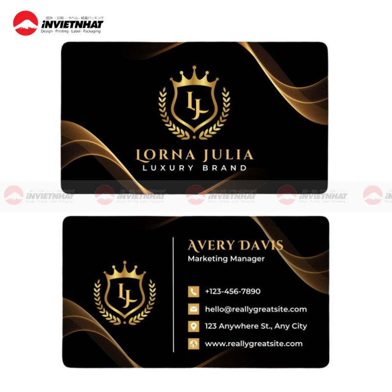 mau card visit khach san julia luxury brand
