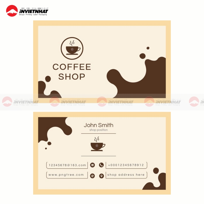 mau card visit quan cafe