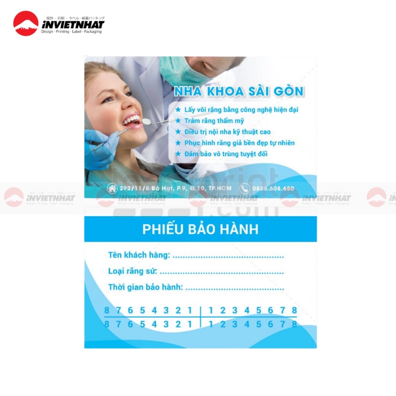 21+ Mẫu card visit nha khoa đẹp, đạt chuẩn QUỐC TẾ 4 mau danh thiep nha khoa sai gon