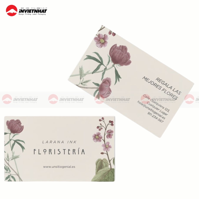 name card hoa tong hong