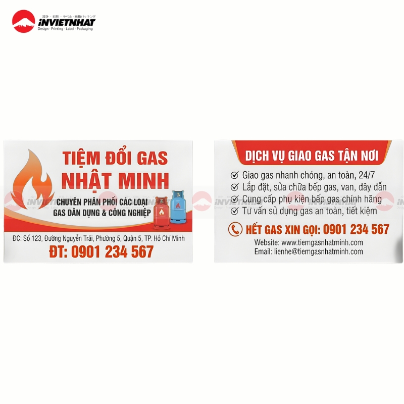 name card nhan vien giao gas