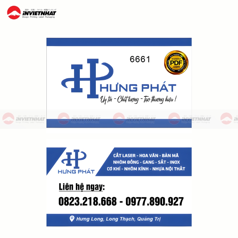 name card xuong gia cong co khi