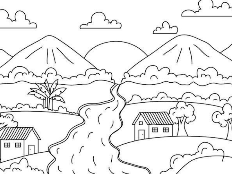 Ban ve den trang nui rung