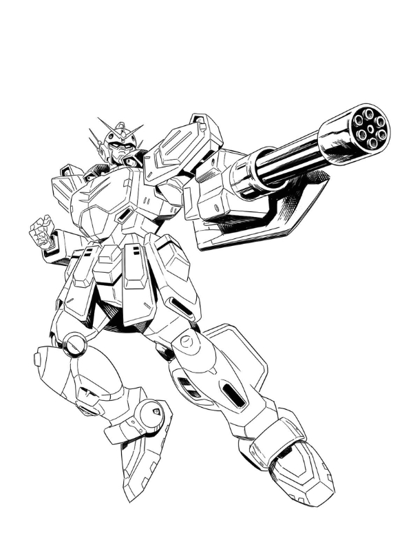 Buc ve Gundam chien dau