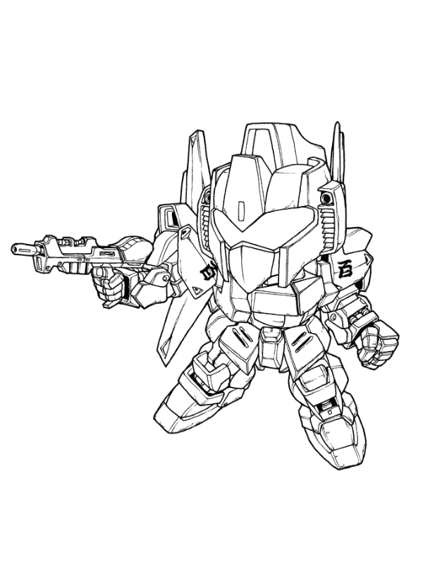 Hinh net dut chien binh Gundam