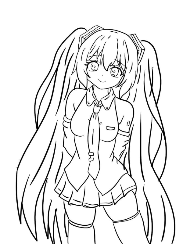 Hinh to mau anime nu hien dai