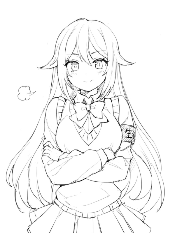 Hinh to mau anime nu ngau