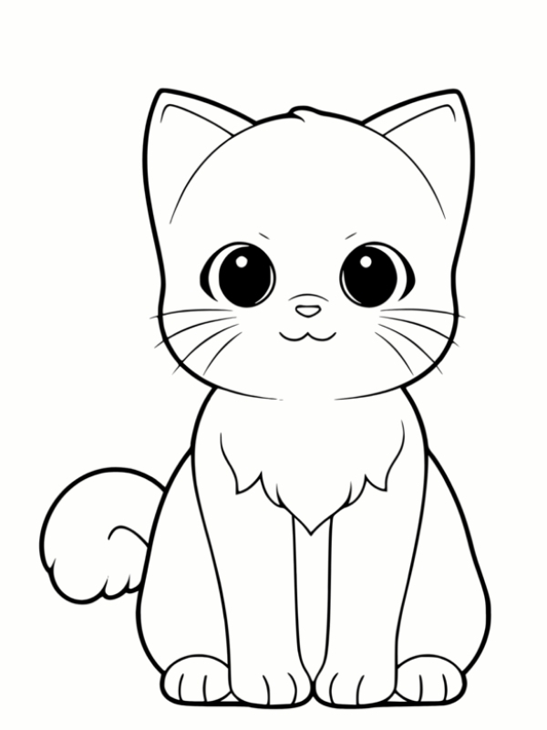 Hinh to mau con meo hoat hinh