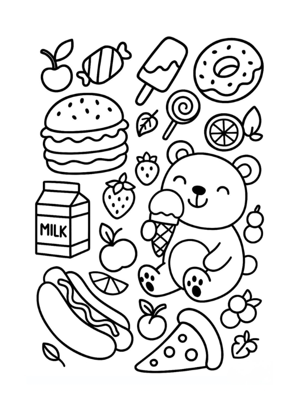 Hinh to mau do an de thuong