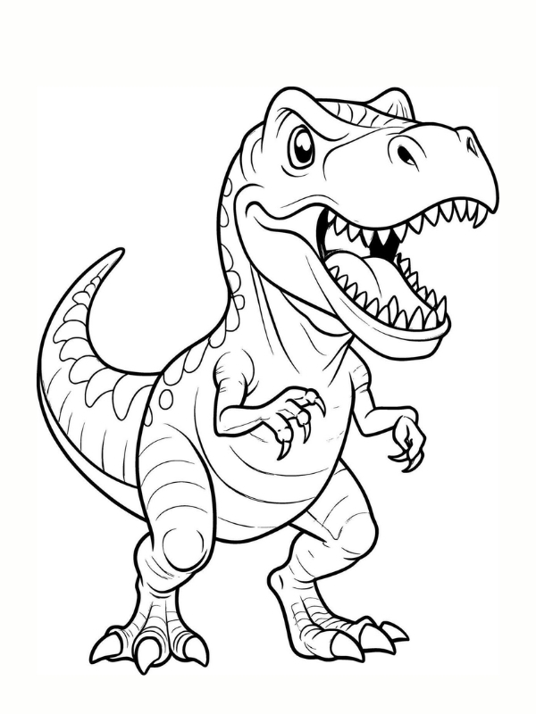 Hinh to mau khung long don gian