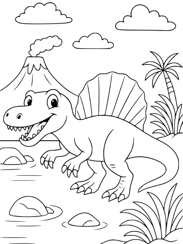 Hinh to mau khung long ngo nghinh