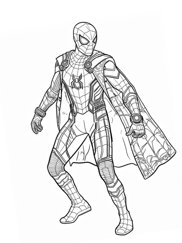 Hinh ve spiderman ngau