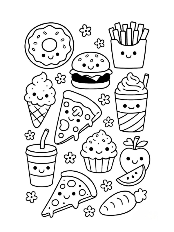 To mau cac loai do an