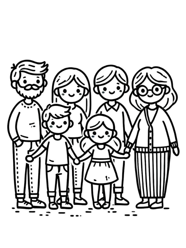 To mau thanh vien gia dinh 3 the he