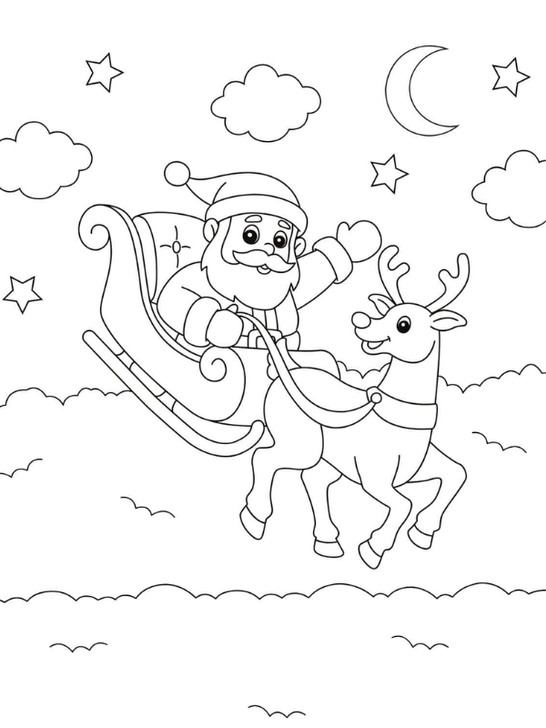 To mau xe tuan loc va ong gia noel