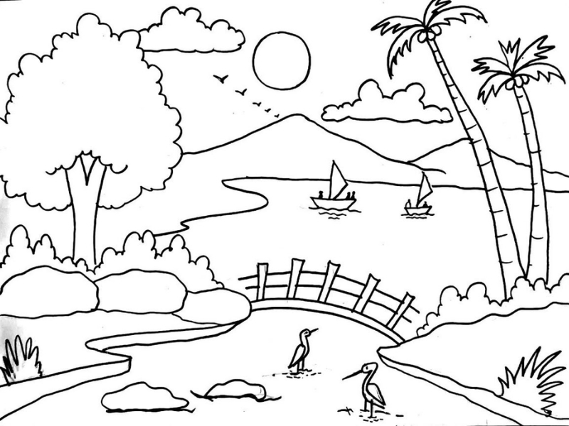 Tranh tap to canh dep