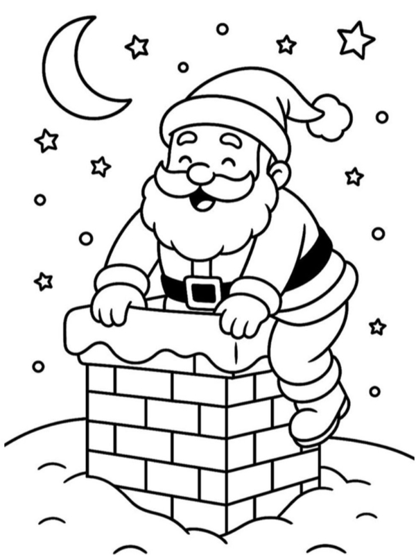 Tranh tap to ong gia noel chui ong khoi