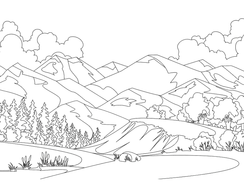 Tranh tap to phong canh mua he