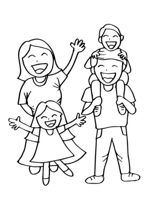 Tranh to mau bo me va con cai