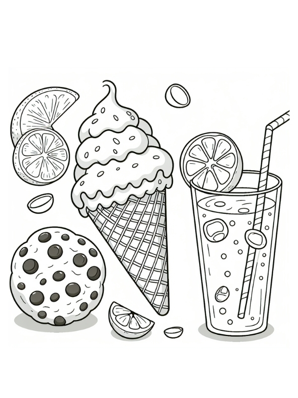 Tranh to mau do an vat