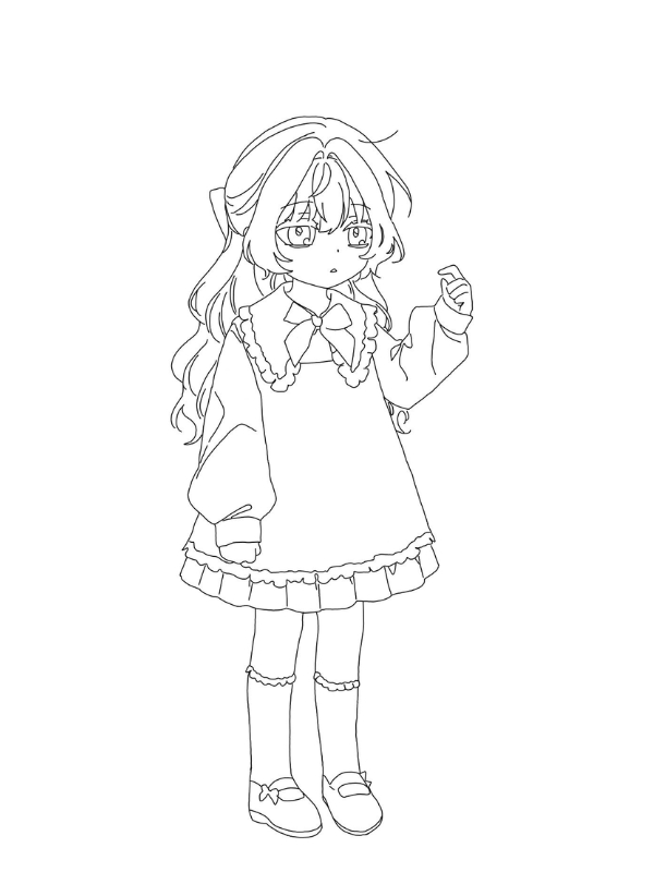 Tranh to mau nhan vat hoat hinh nu