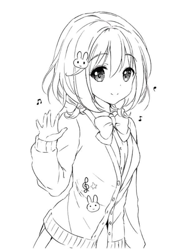 Tranh to mau nhan vat nu anime