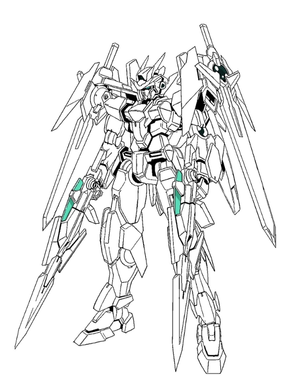 Tranh ve Gundam chua to