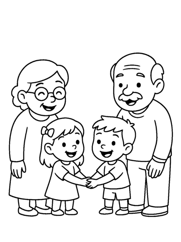 Tranh ve gia dinh di choi