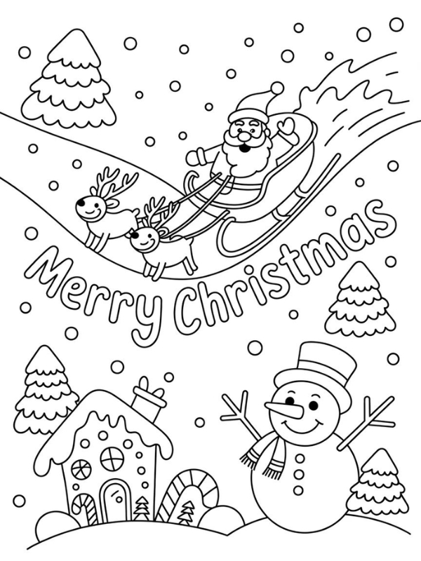 Tranh ve ong gia noel chua to