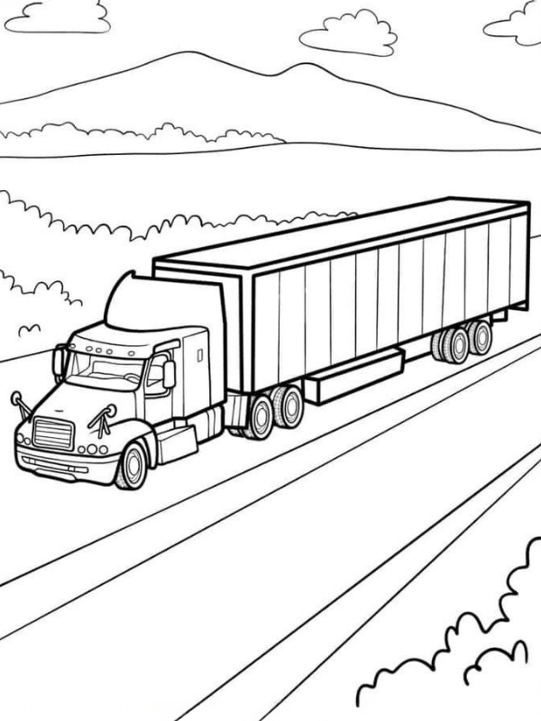 Tranh ve xe container