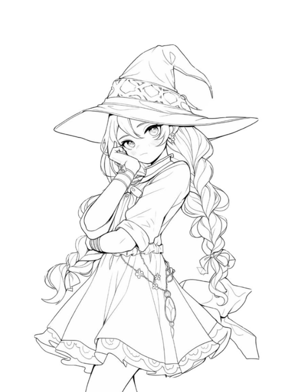 hinh to mau anime nu