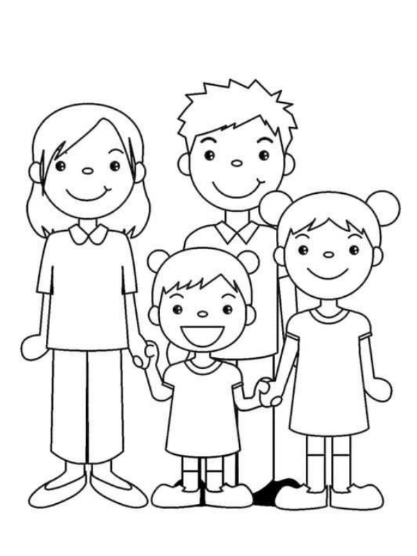 hinh to mau gia dinh 4 nguoi