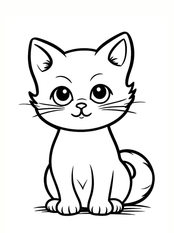 19+ Mẫu hình tô màu con mèo DỄ THƯƠNG, sáng tạo cho bé 15 to mau con meo A4