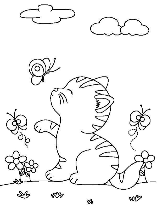 19+ Mẫu hình tô màu con mèo DỄ THƯƠNG, sáng tạo cho bé 5 to mau meo vui