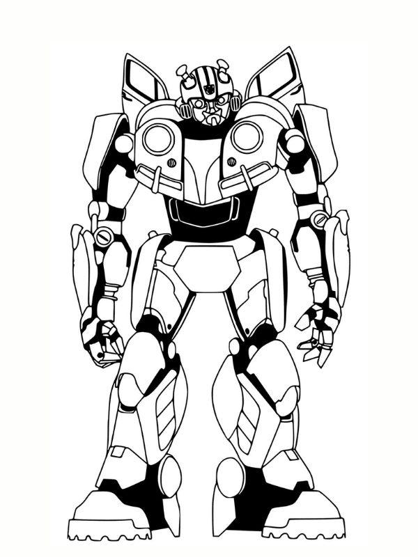 to mau robot den trang