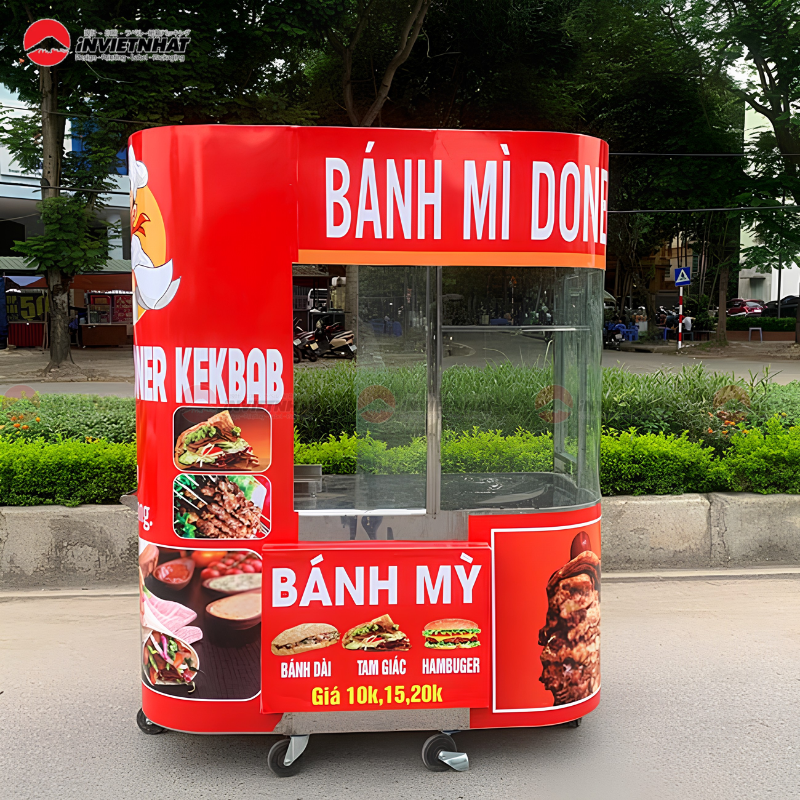 Bảng hiệu decal xe bánh mì thiết kế rõ ràng