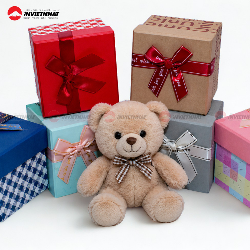Mẫu hộp đựng gấu bông bằng giấy đẹp