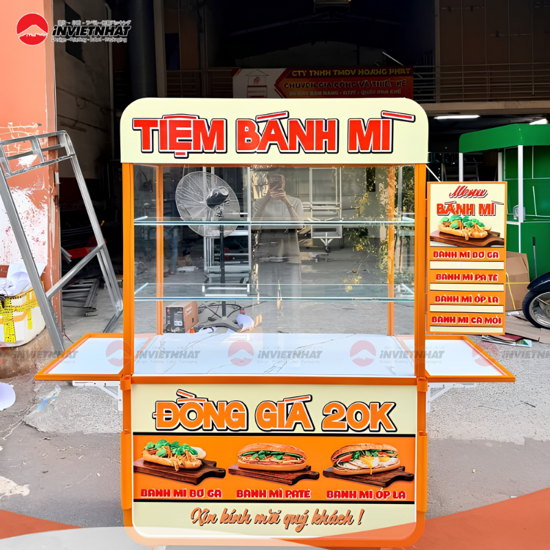 Mẫu xe bánh mì thiết kế đẹp