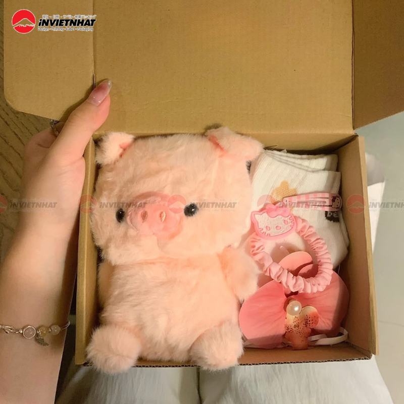 Hộp giấy kraft đựng gấu bông phong cách tối giản