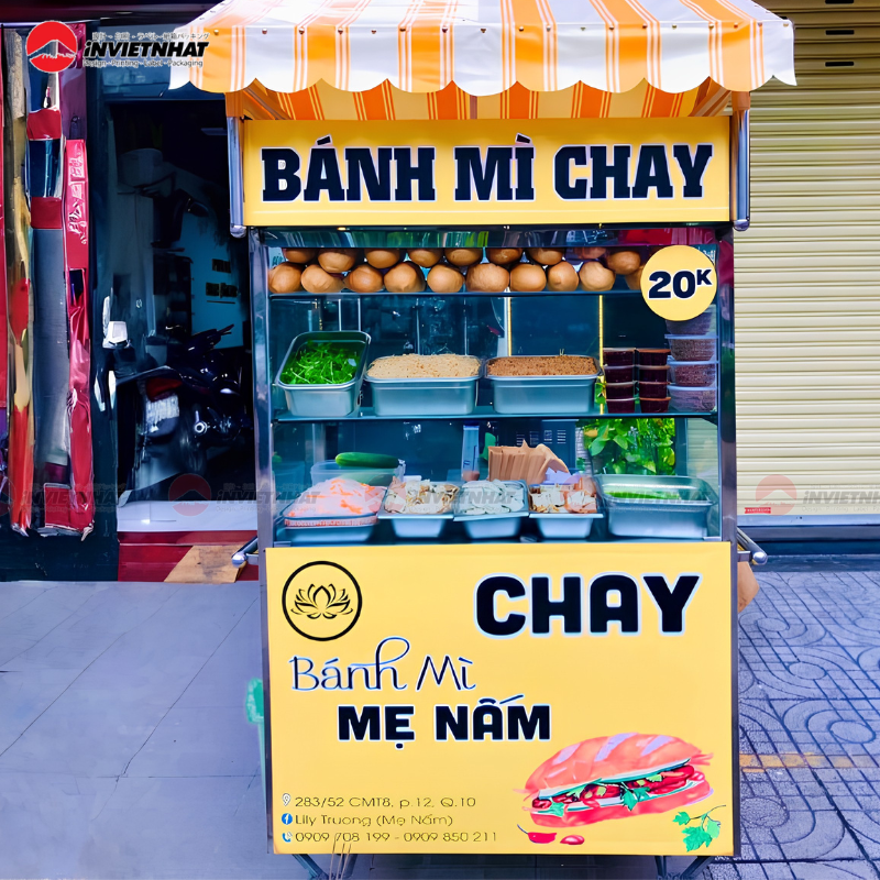 Mẫu decal xe bánh mì tối giản