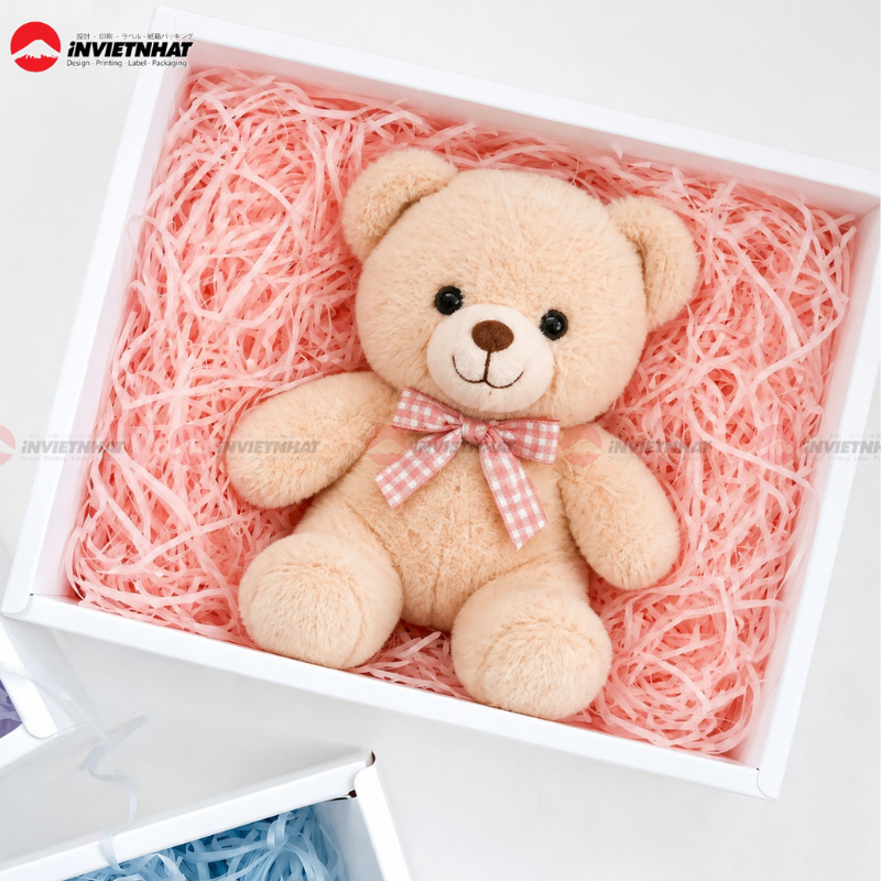 Mẫu hộp đựng gấu bông đẹp bằng giấy